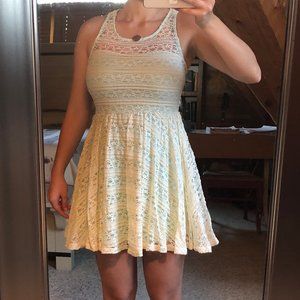 Charlotte Russe Blue and White Skater Dress